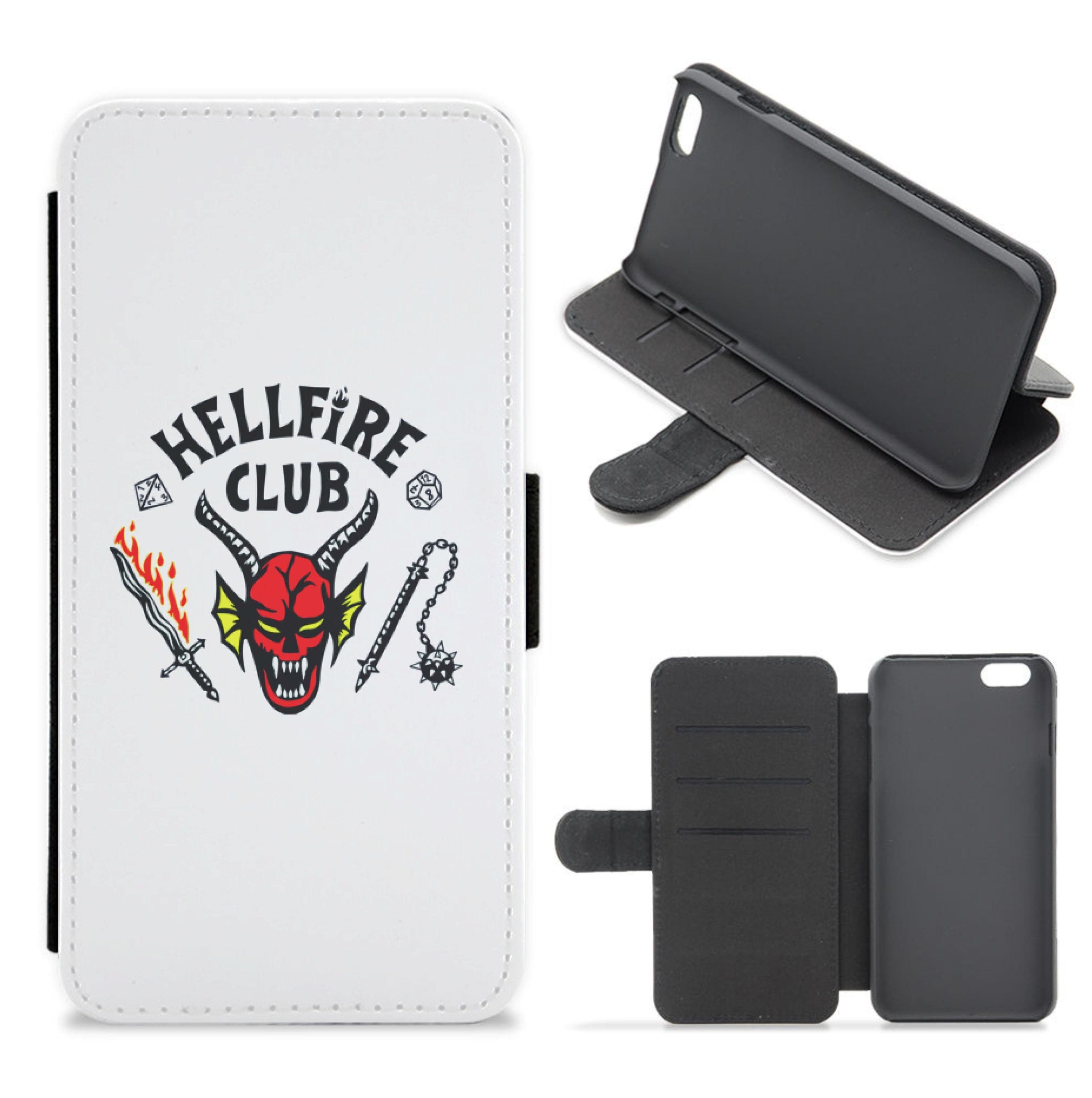 Hellfire Logo - White Flip / Wallet Phone Case