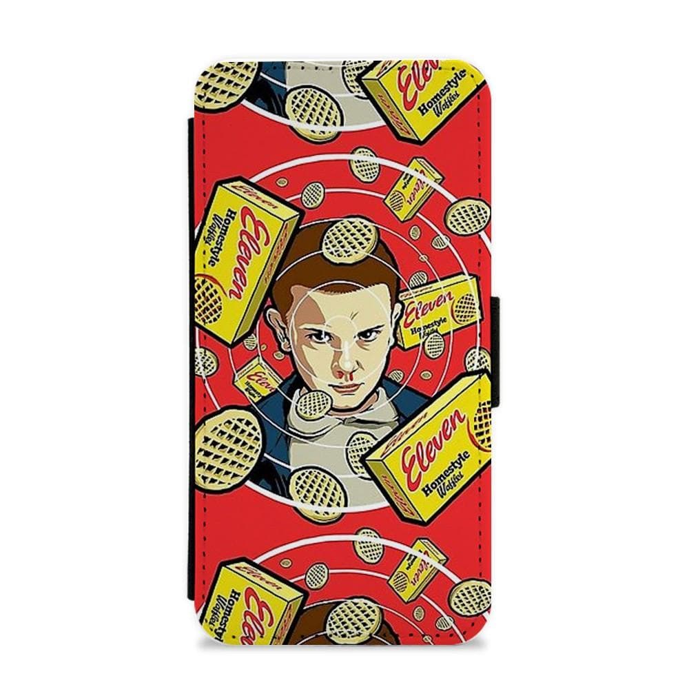 Eleven and Waffles - Stranger Things Flip / Wallet Phone Case - Fun Cases