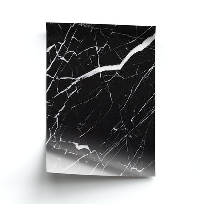 Black & White Marble Pattern Poster