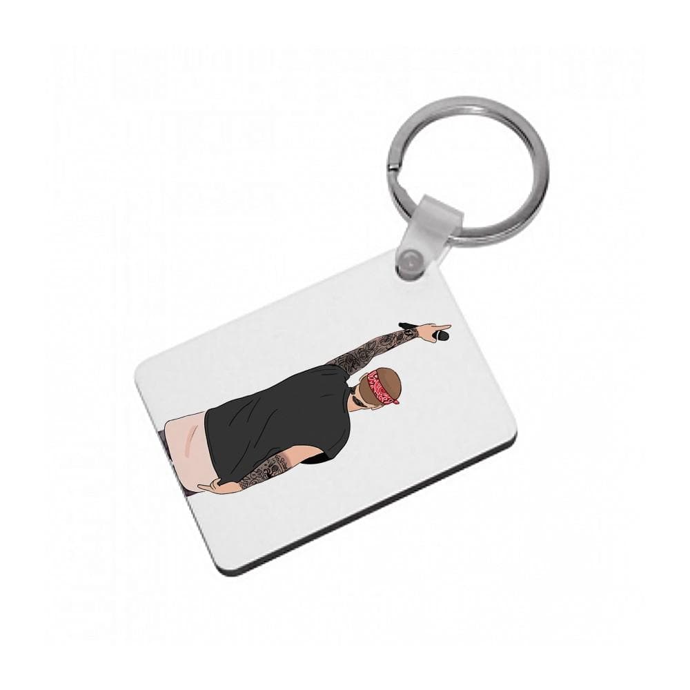 Justin Bieber Back Concert Cartoon Keyring - Fun Cases