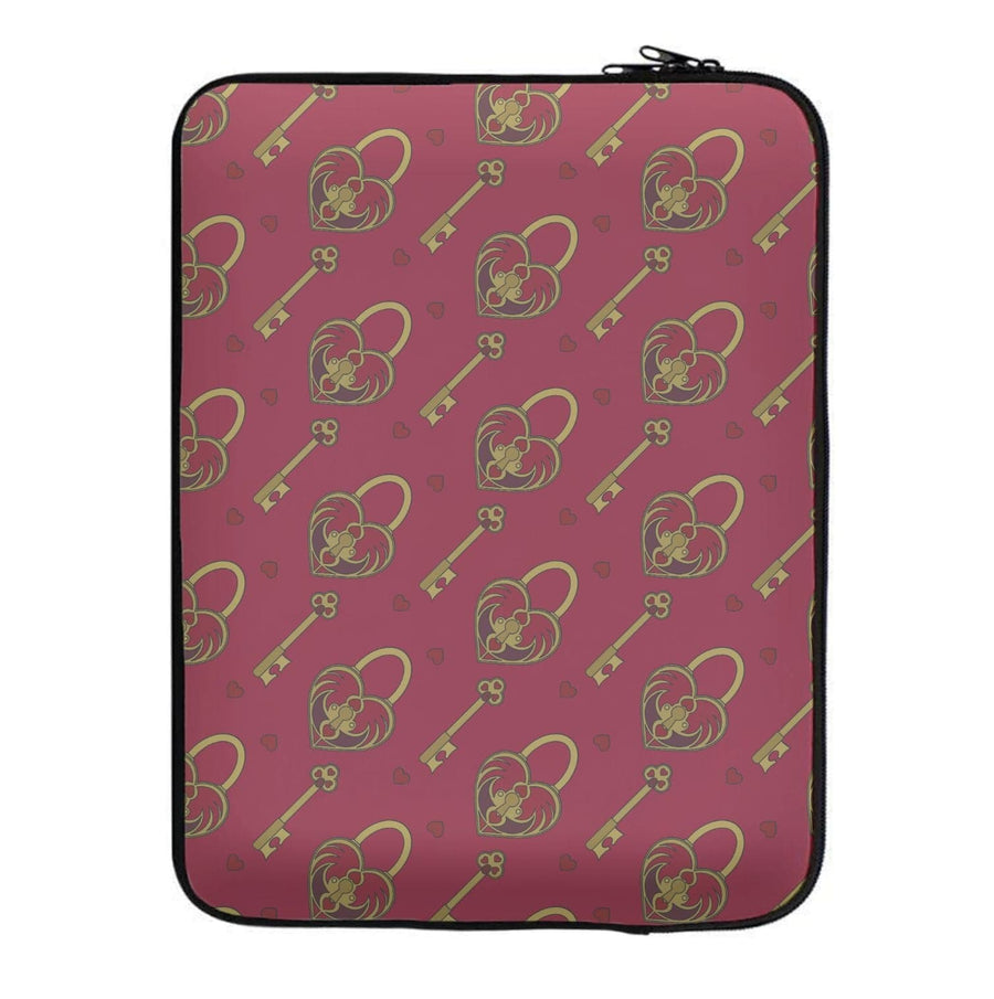 Red Locket And Key - Valentine's Day Laptop Sleeve