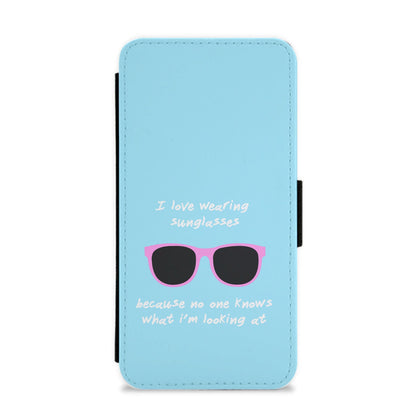 I Love Wearing Sunglasses - Summer Flip / Wallet Phone Case