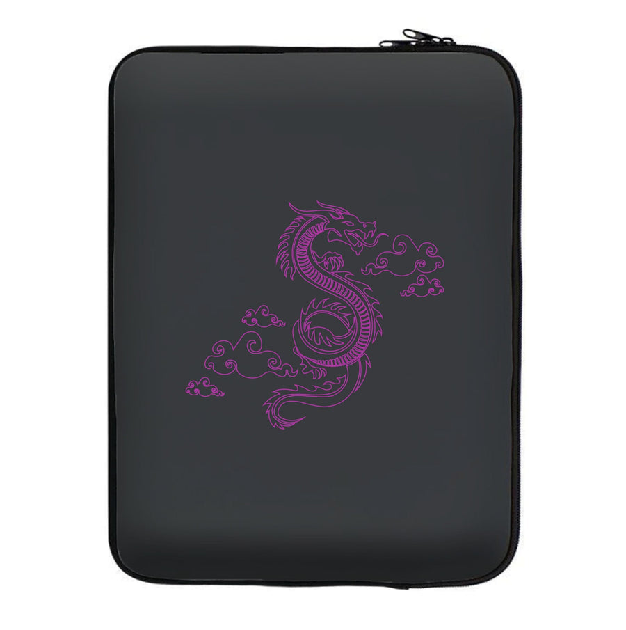 Pink - Dragon Patterns Laptop Sleeve
