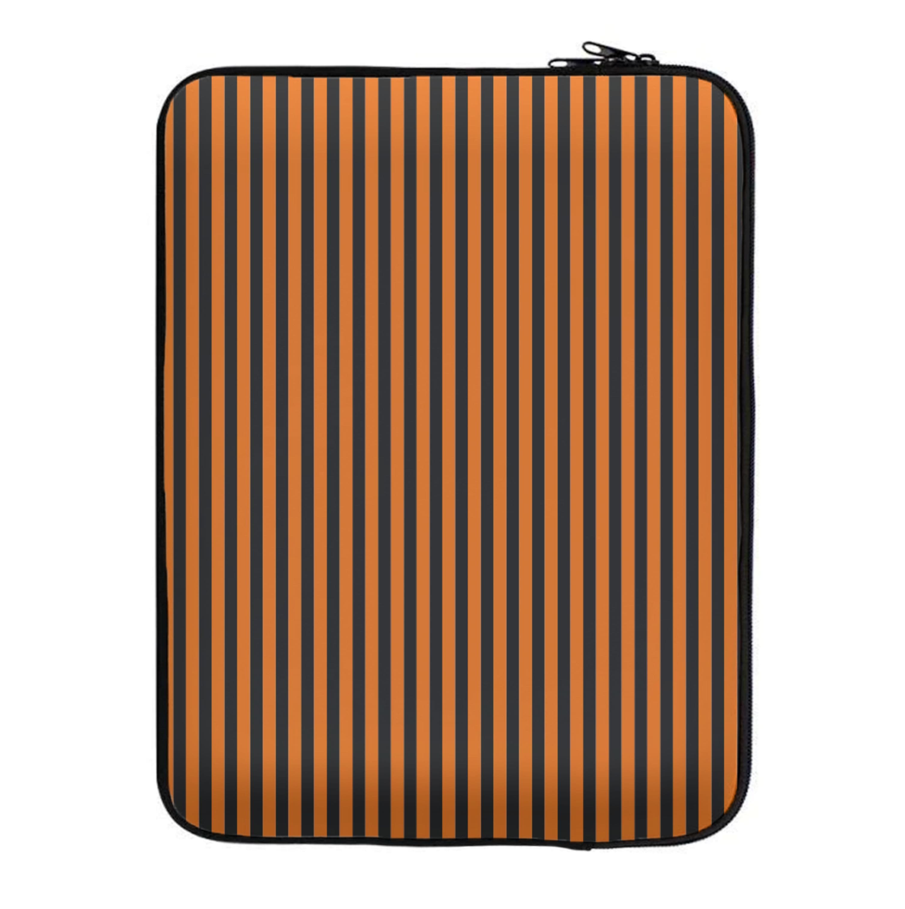 Orange & Black Stripe Laptop Sleeve