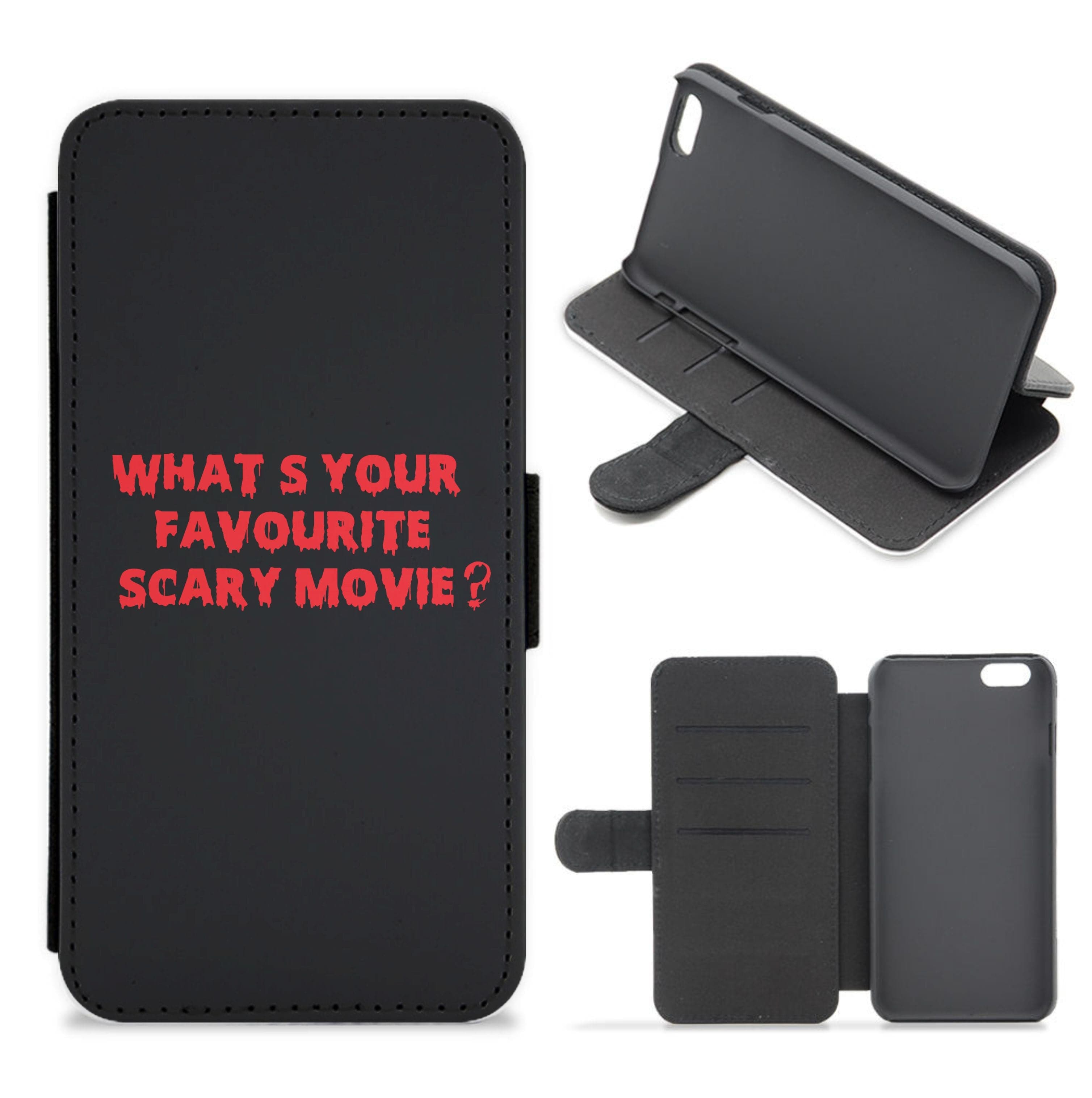 What's Your Favourite Scary Movie - Halloween Flip / Wallet Phone Case