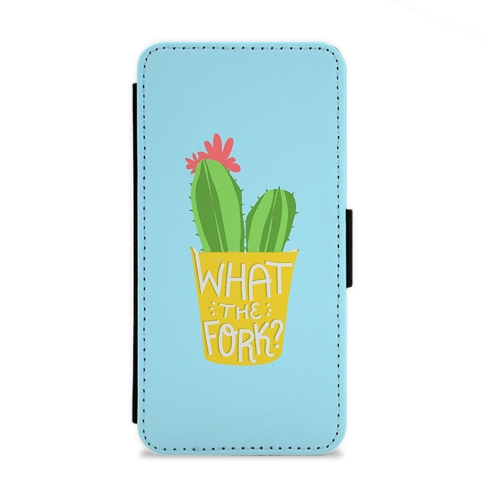 What The Fork Cactus - The Good Place Flip Wallet Phone Case - Fun Cases