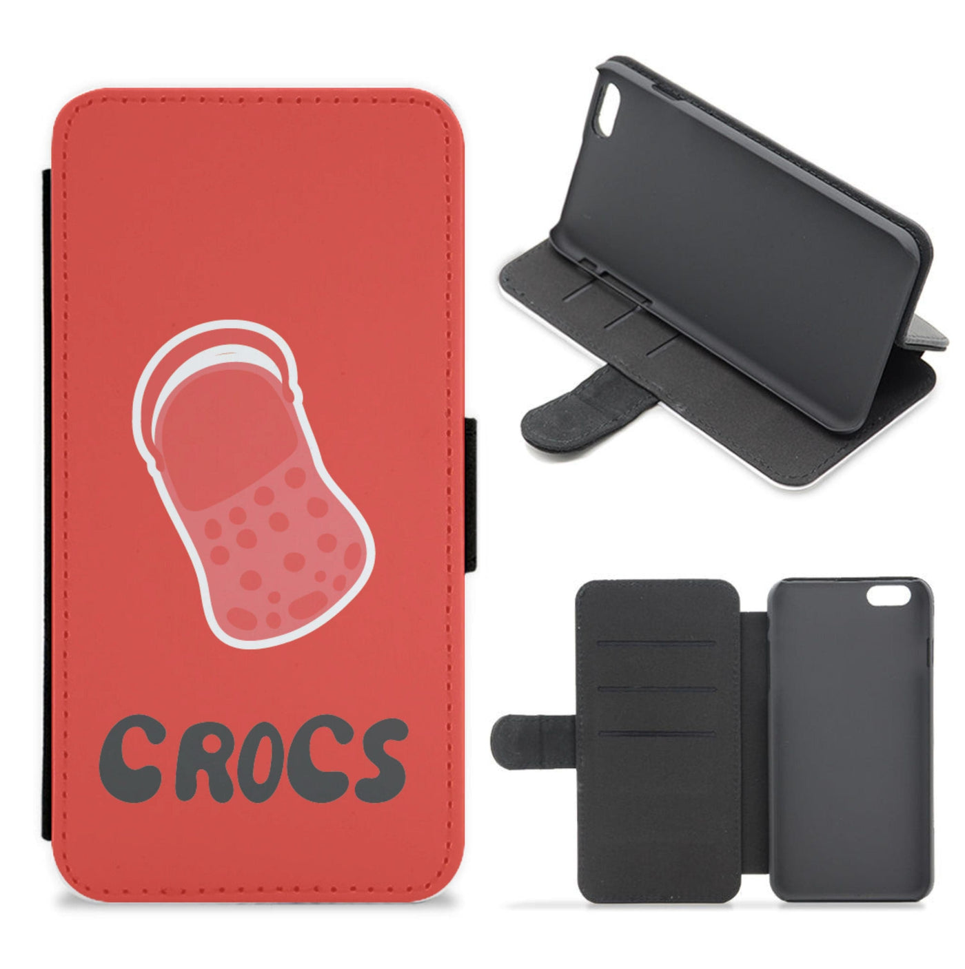 Red - Crocs Flip / Wallet Phone Case