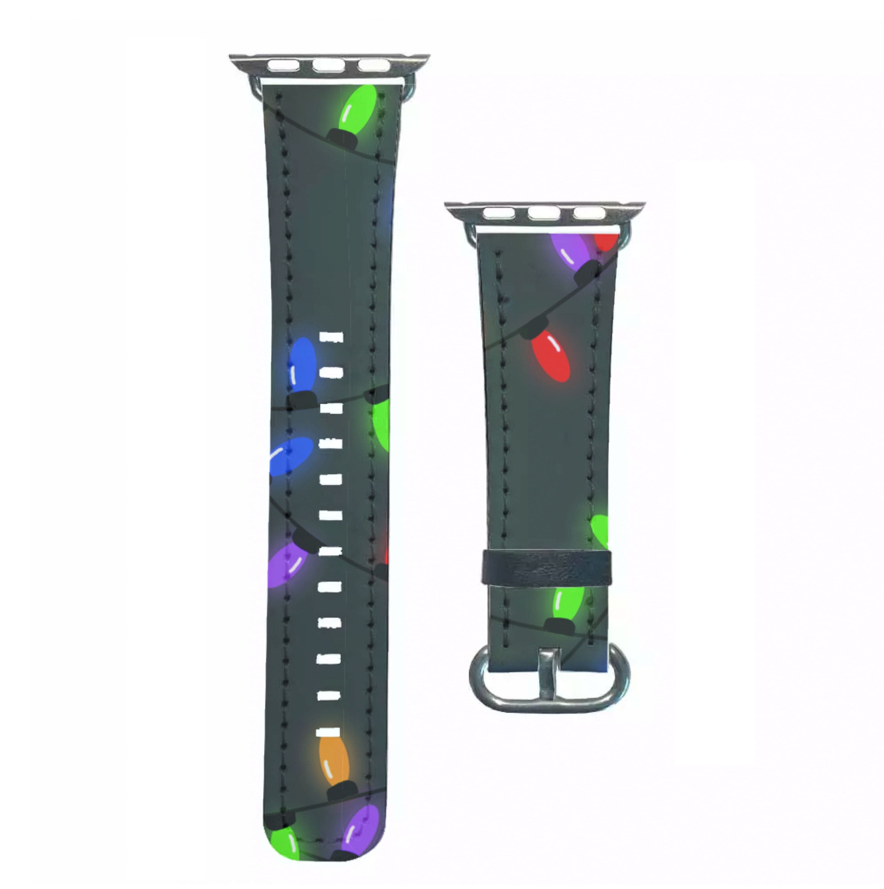 Rainbow Lights - Christmas Patterns Apple Watch Strap