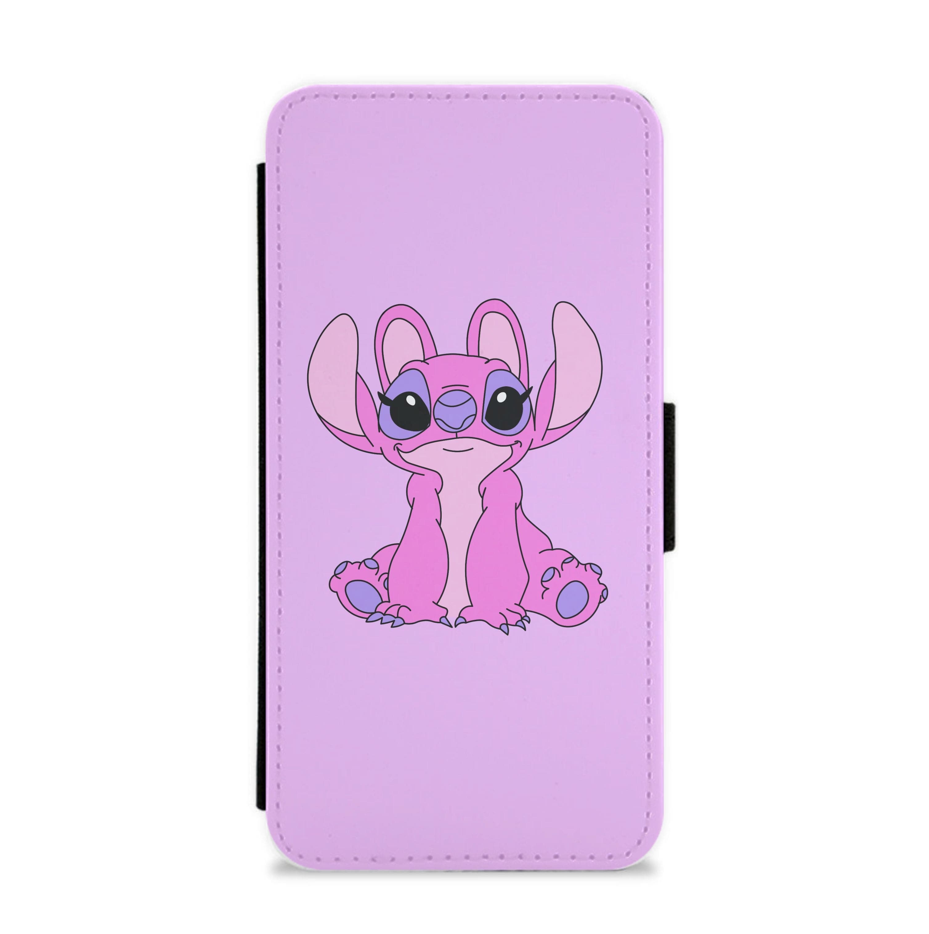 Sitting Down - Pink Alien Flip / Wallet Phone Case