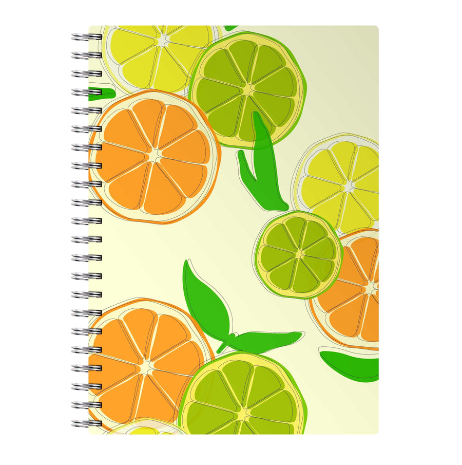 Oranges, Leomns And Limes - Fruit Patterns Notebook
