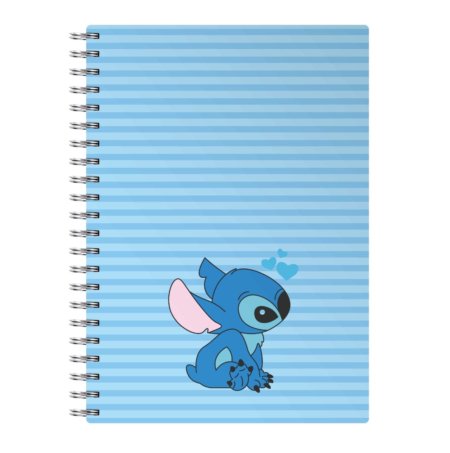 Blue Hearts Alien Blue Valentine's Notebook