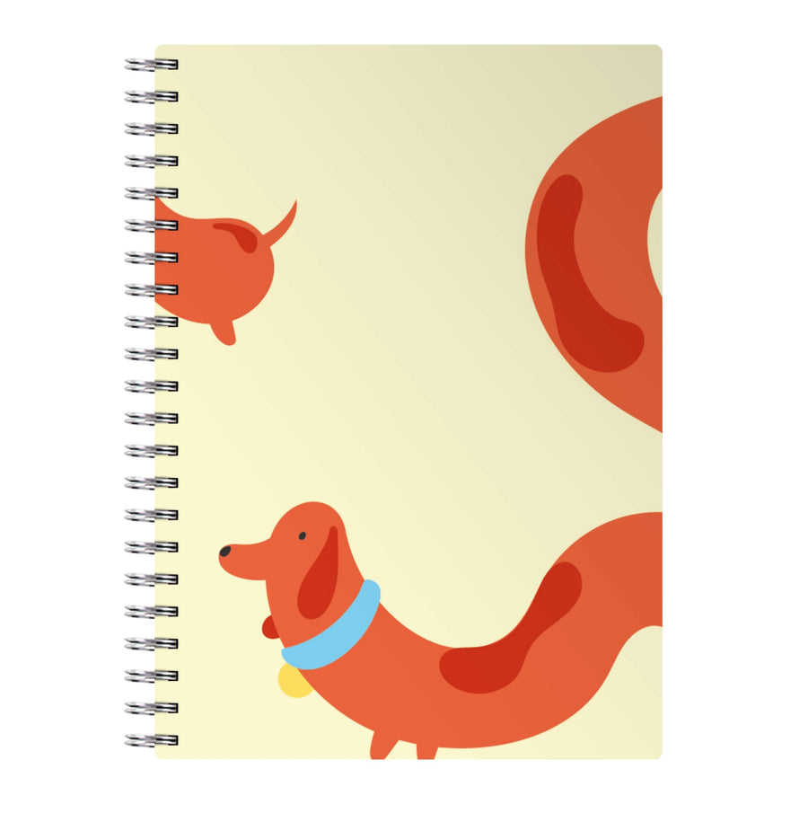 Sausage dog wrapped round - Dachshunds Notebook