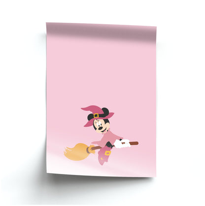 Witch Female Mouse Halloween Poster