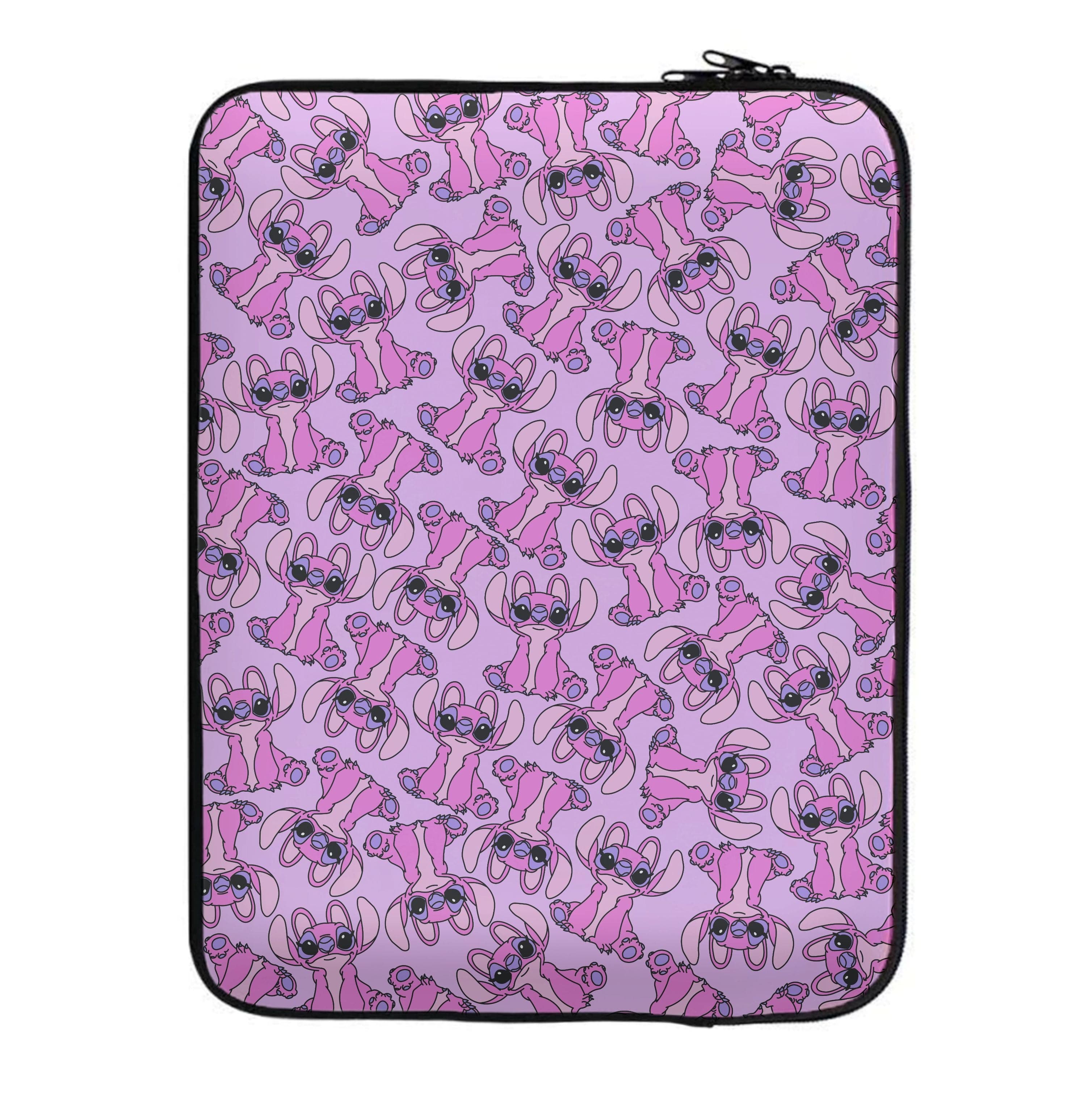 Angel Pink Alien Pattern Laptop Sleeve