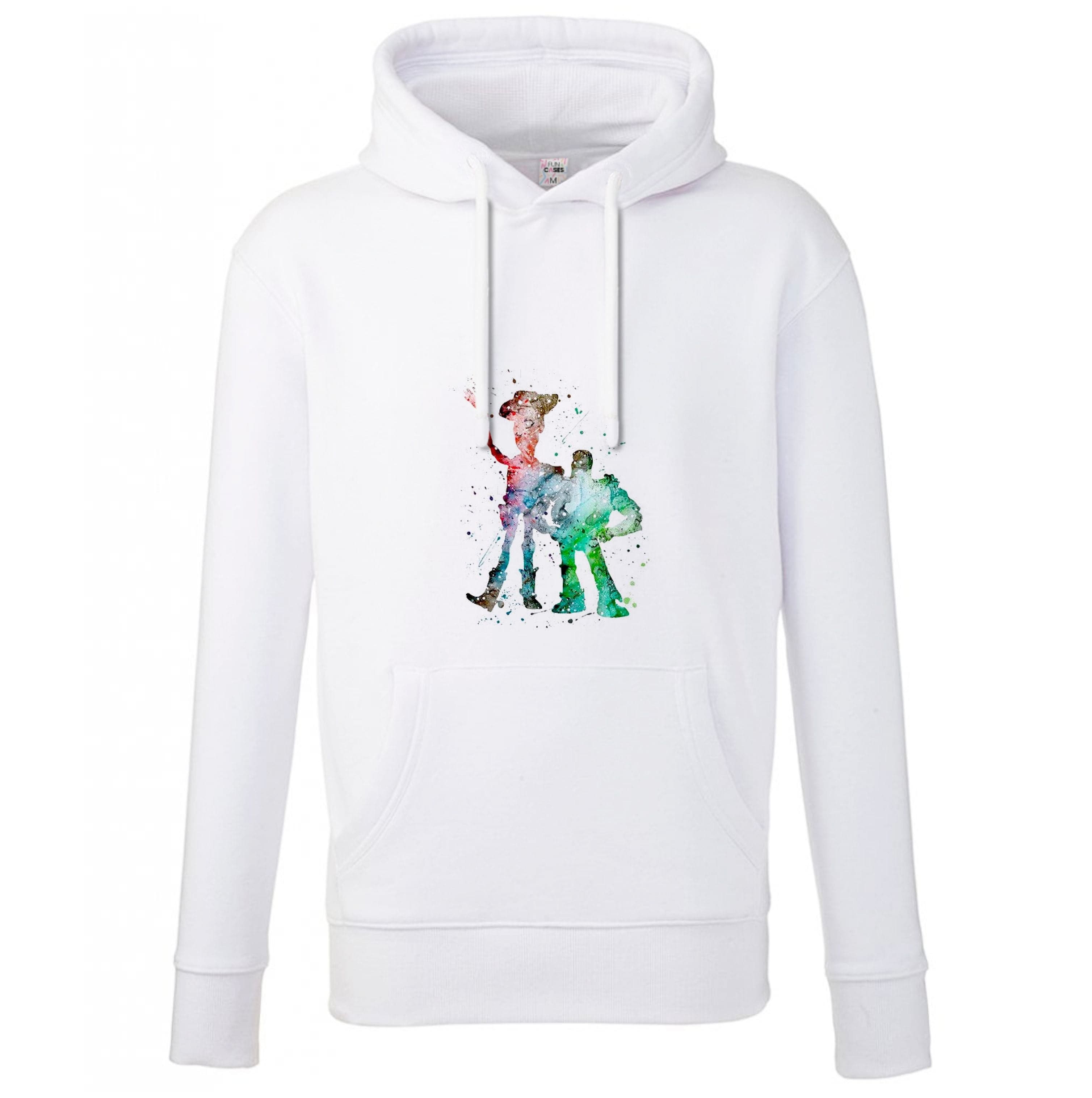 Watercolour Woody & Buzz A Story of Toys Fairytale Hoodie