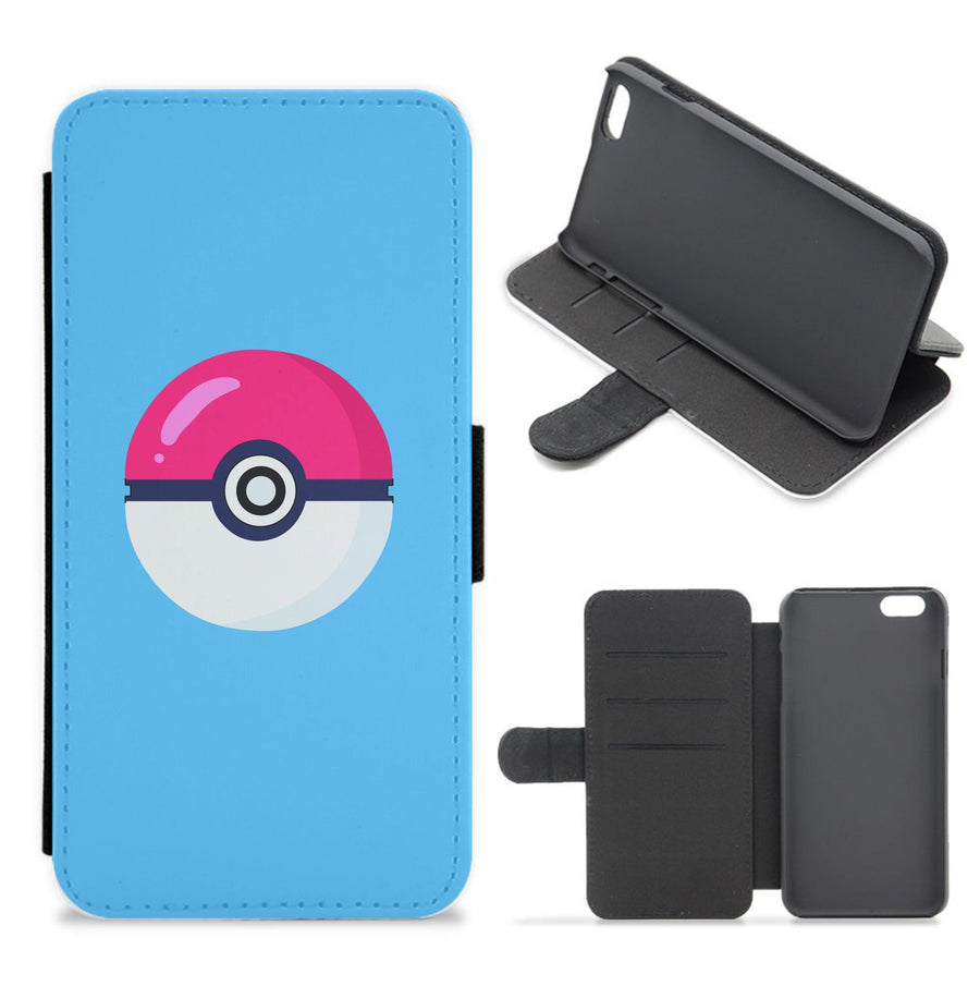 Pokemon ball - blue Flip / Wallet Phone Case