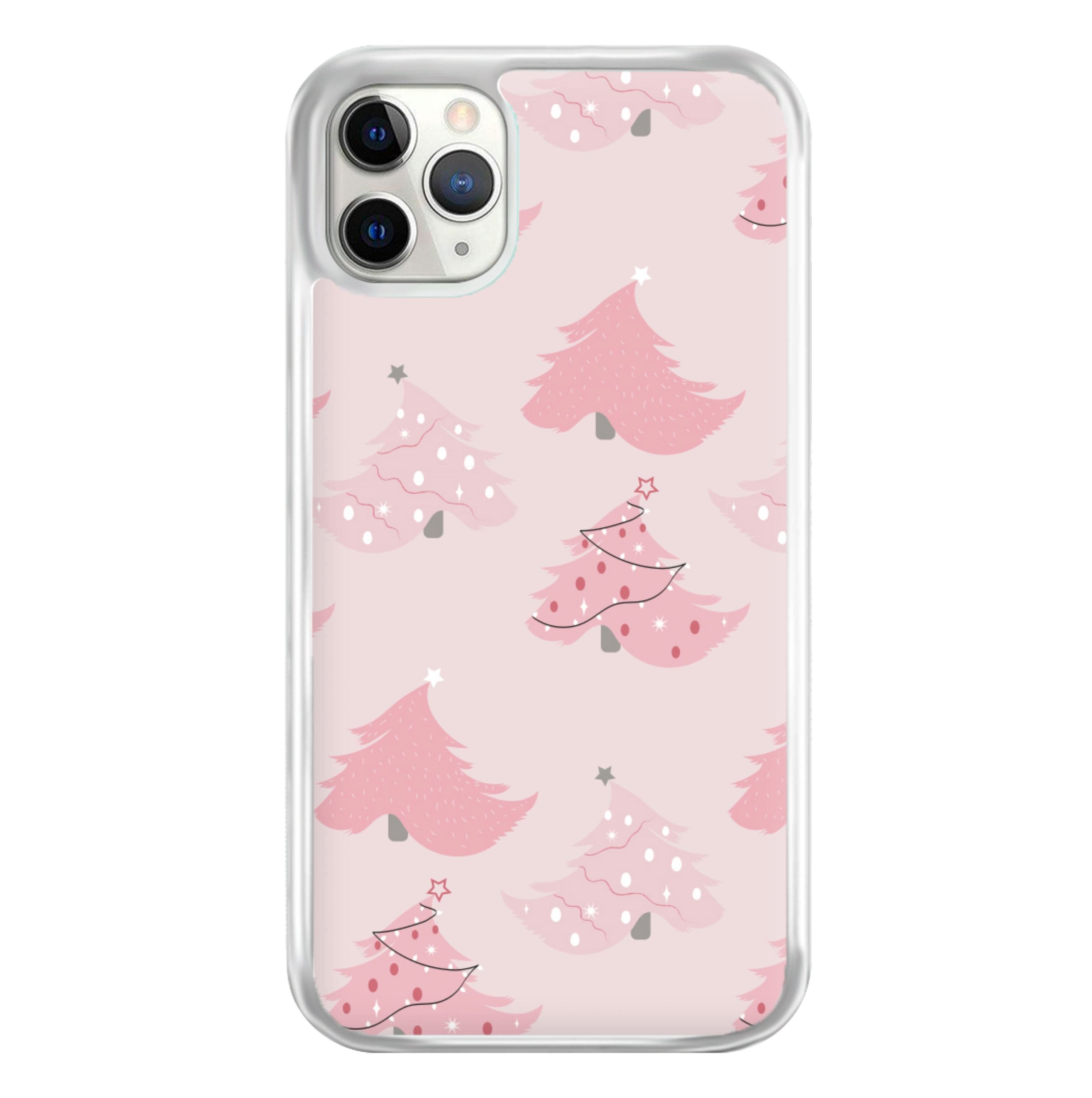 Pink Christmas Tree Pattern Phone Case