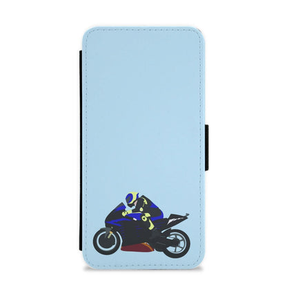 Purple Motorbike - Motorbike Flip / Wallet Phone Case