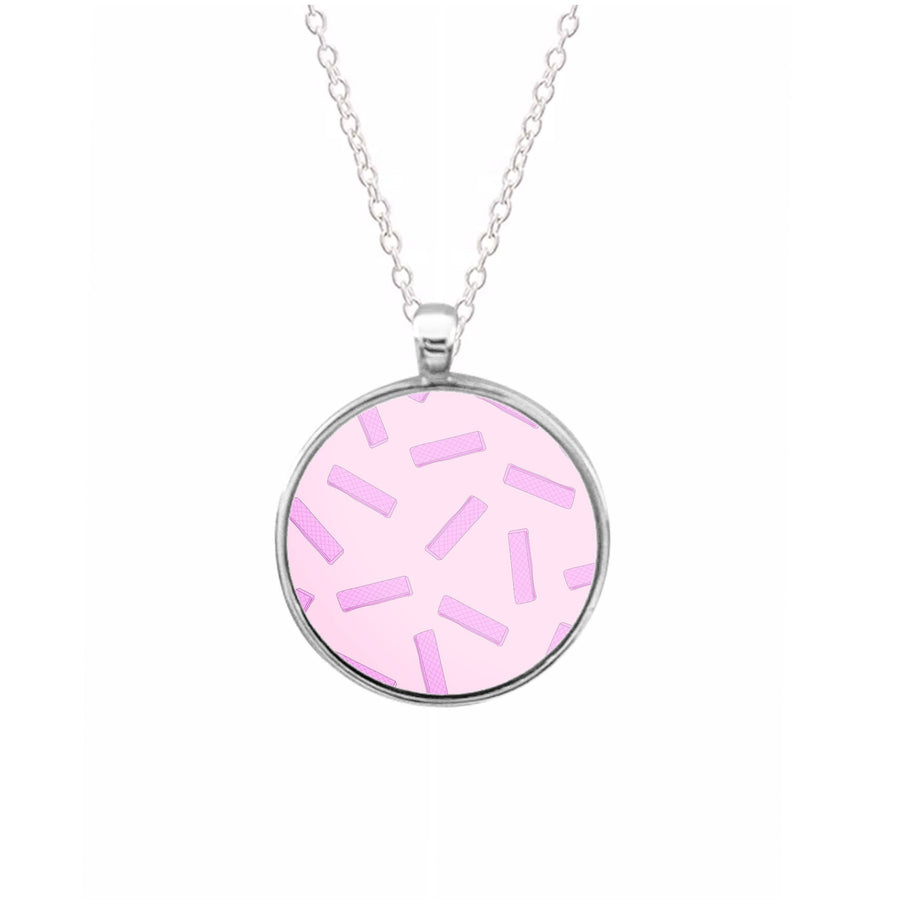 Pink Waffers - Biscuits Patterns Necklace