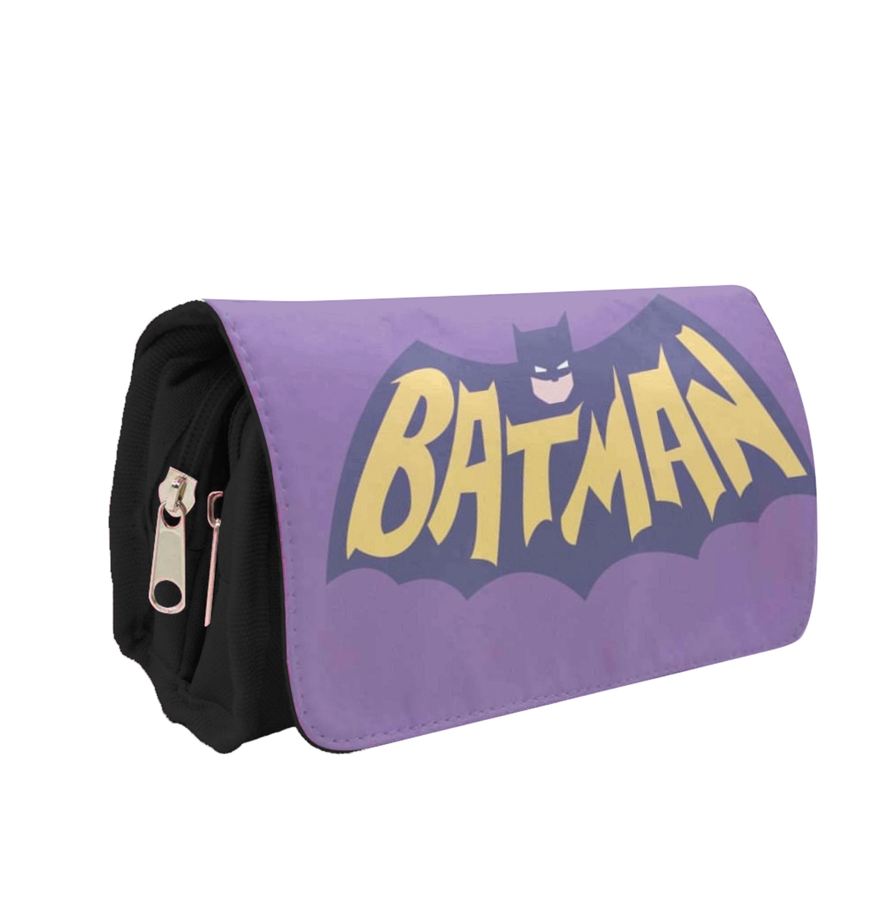 Bat Superhero Purple Logo Pencil Case