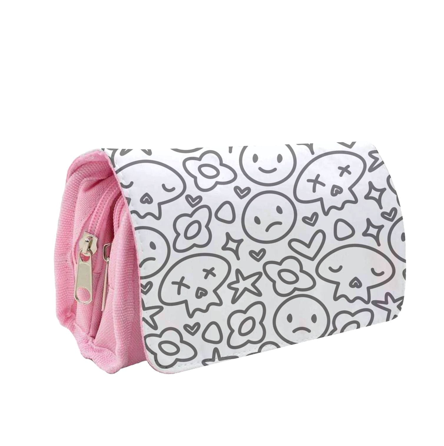 White Skulls - Skate Aesthetic  Pencil Case