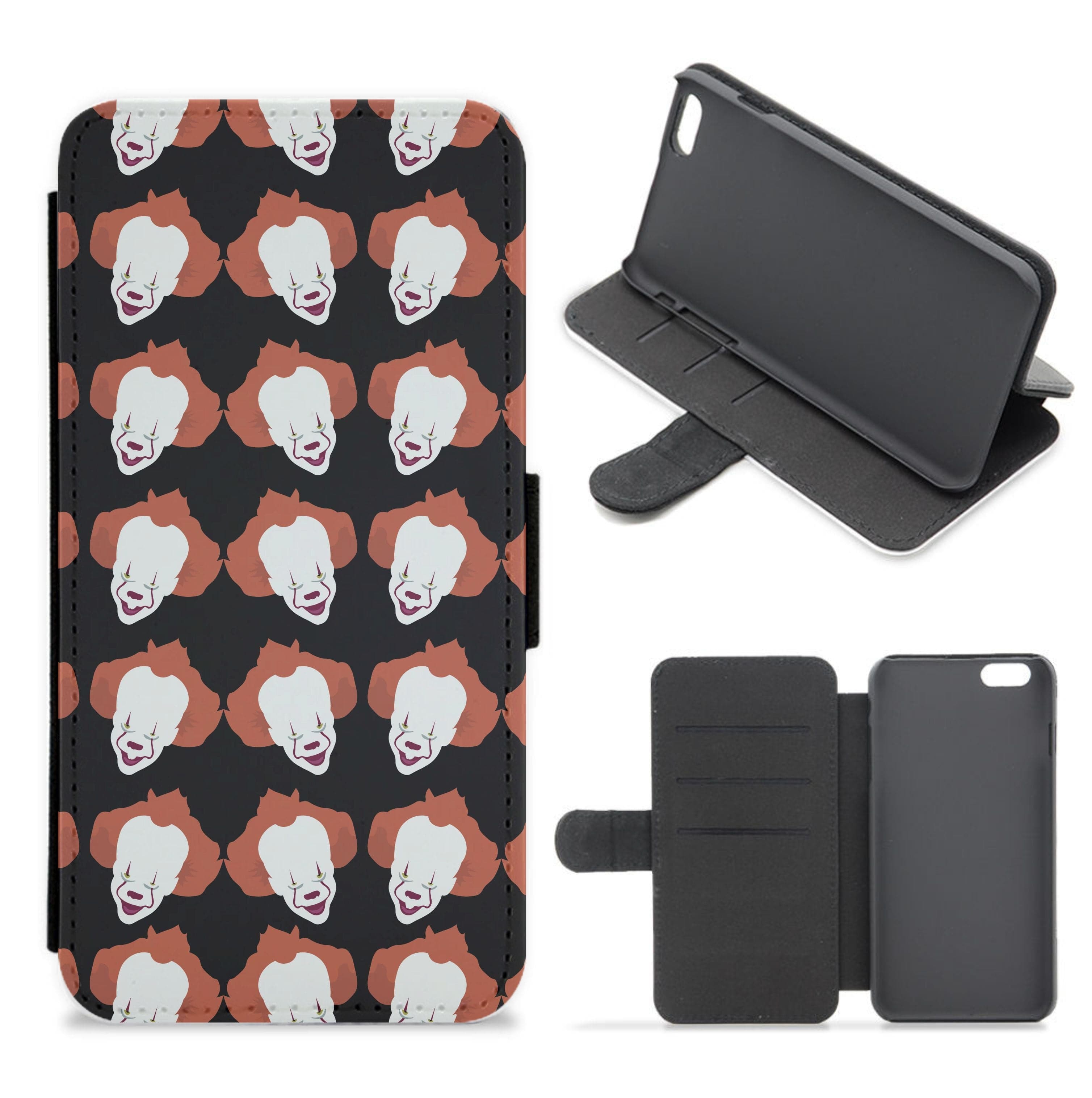 Clown Pattern Flip / Wallet Phone Case