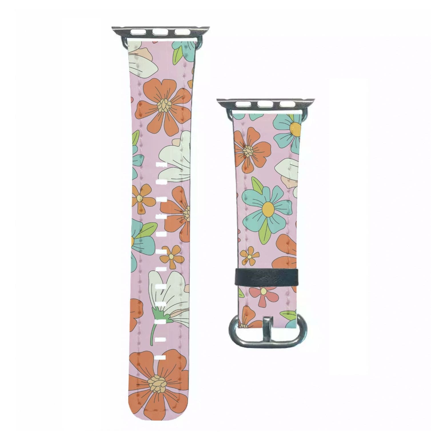 Pink Flower Pattern - Mothers Day Apple Watch Strap