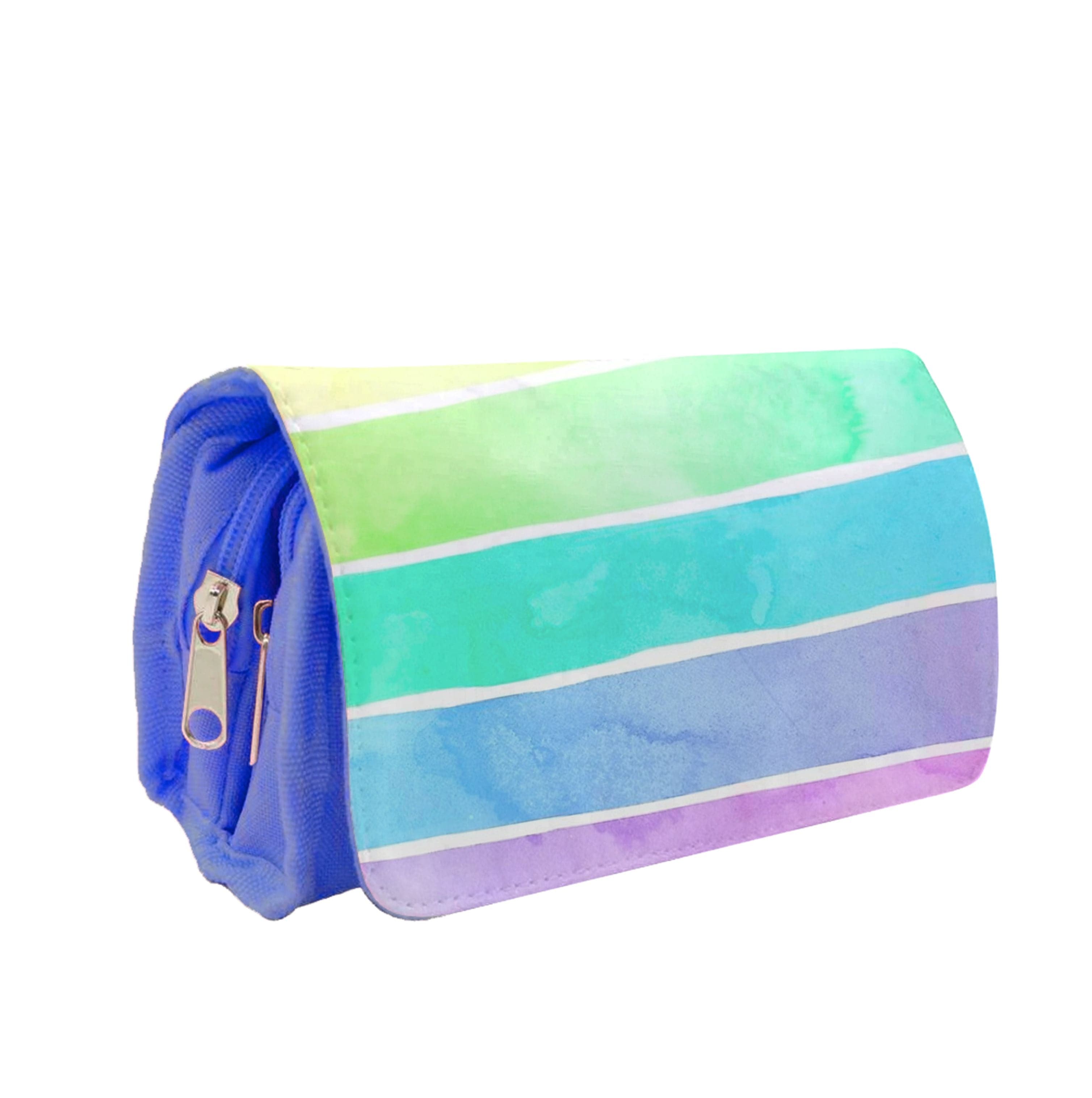 Summer Rainbow Stripes Pencil Case