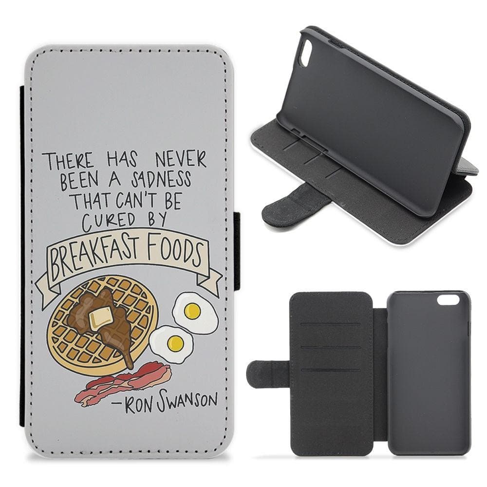Breakfast Foods - Parks and Recreation Flip Wallet Phone Case - Fun Cases
