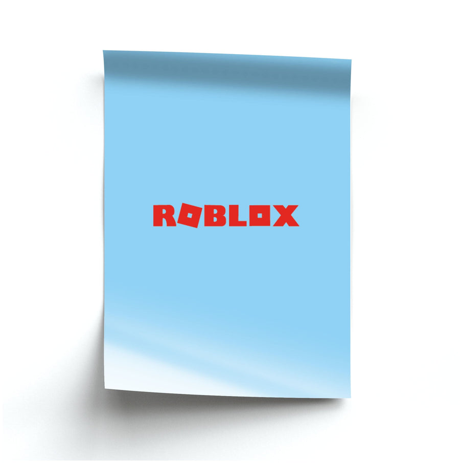 Roblox logo - Blue Poster