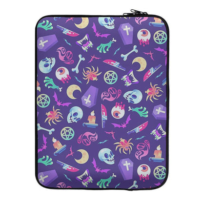 Horroriffic Halloween Pattern Laptop Sleeve