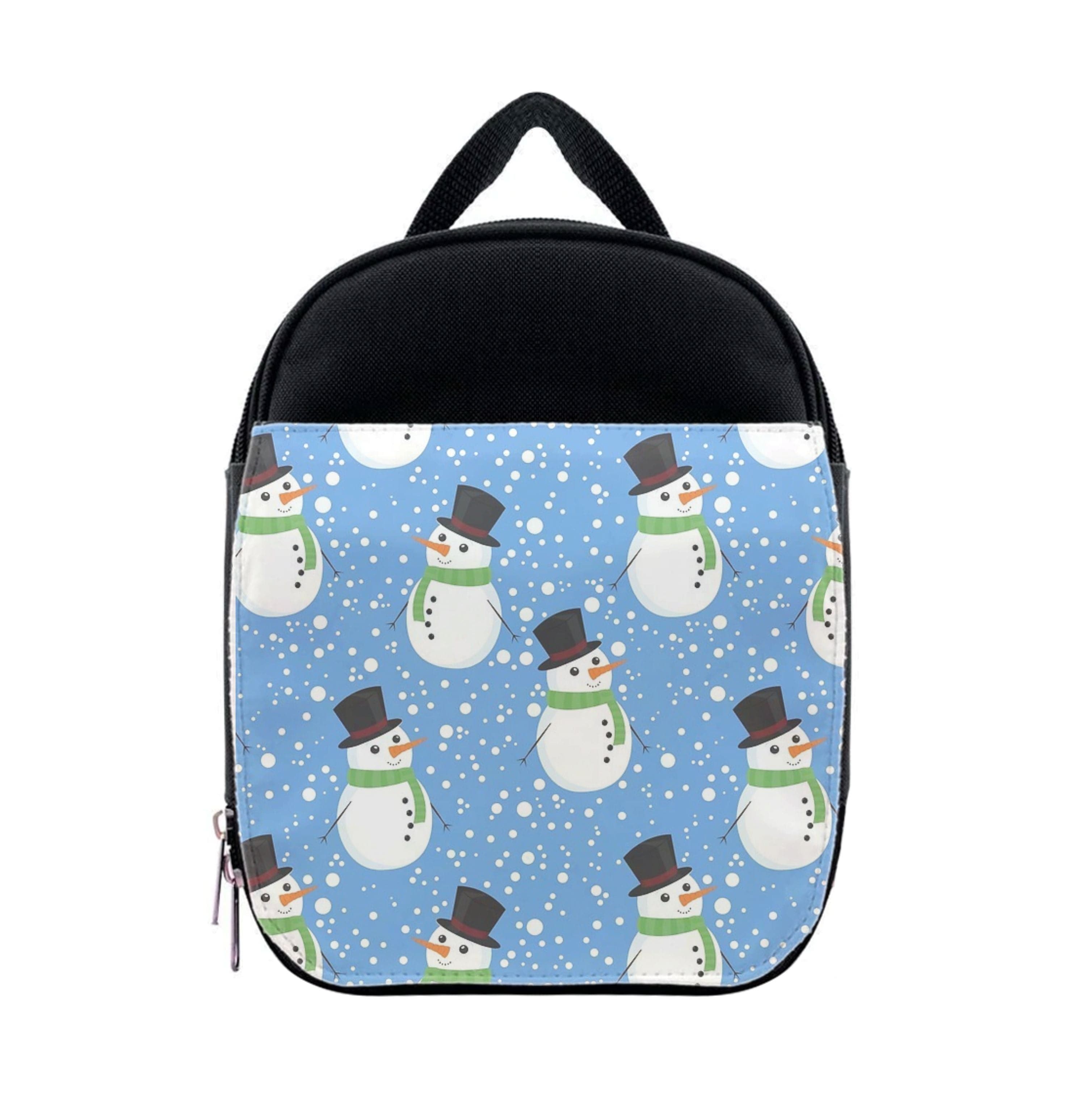 Blue Snowman Pattern Lunchbox