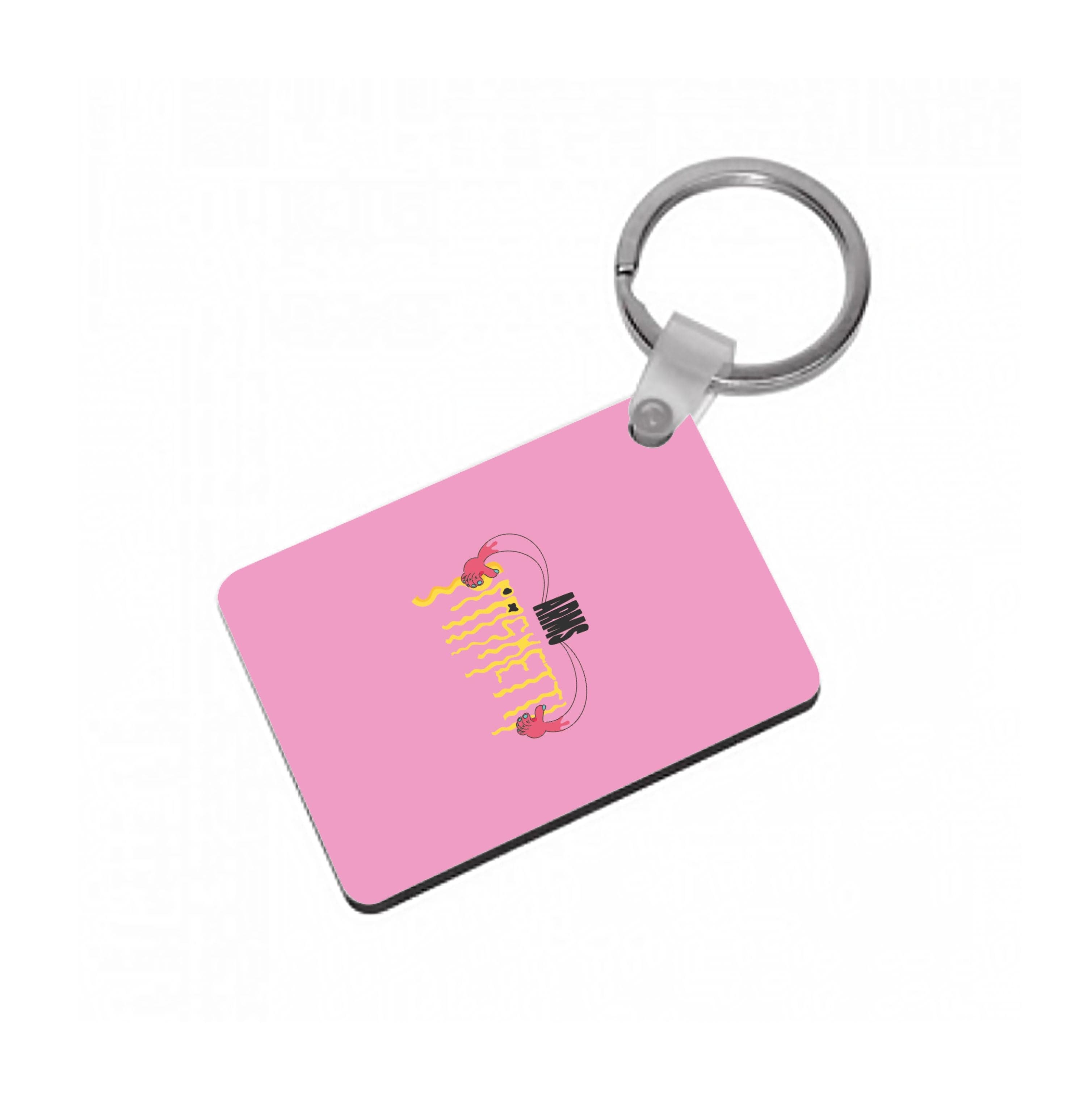 Arms Spaghetti - Pink Keyring