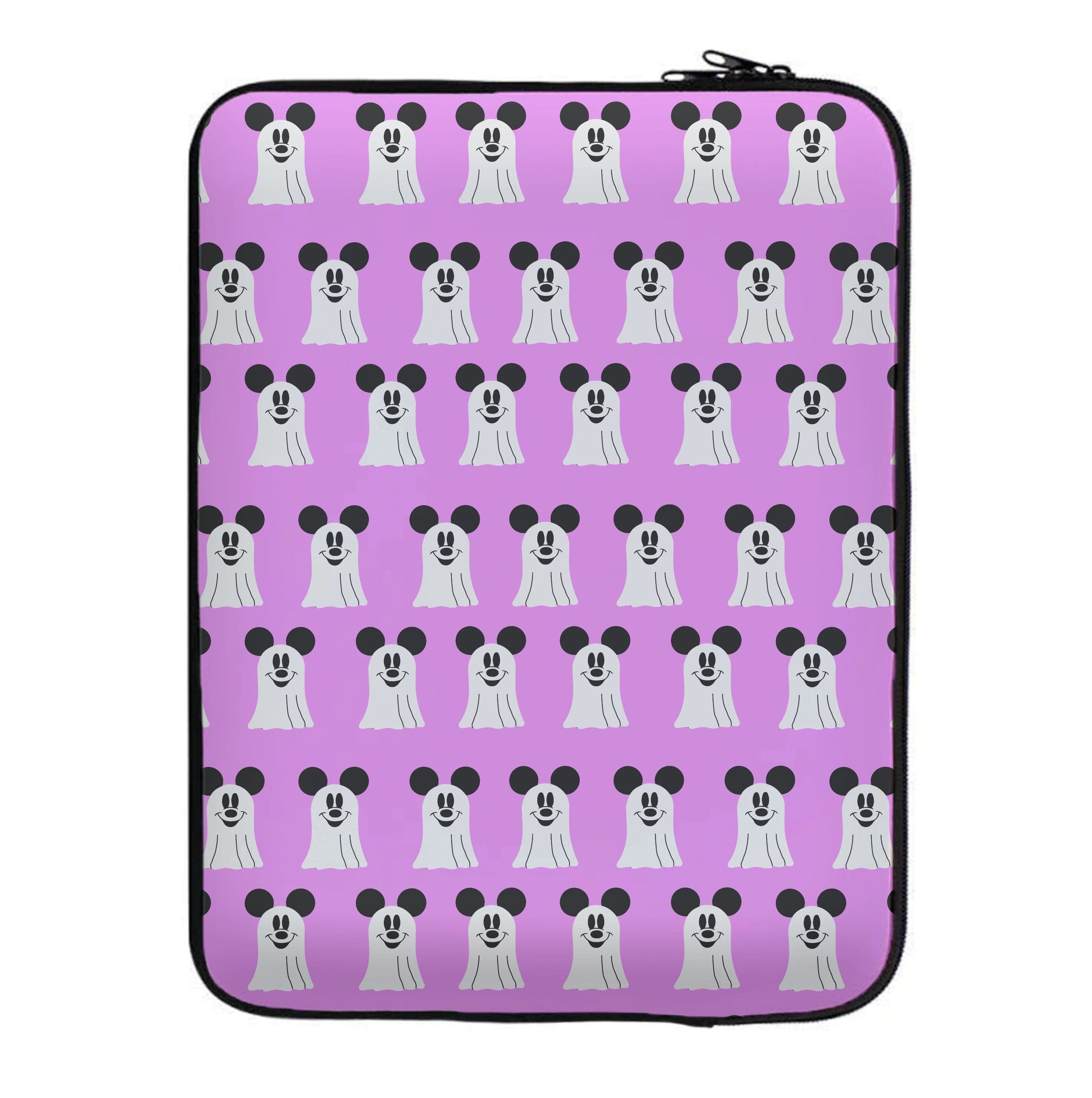 Mouse Ghost Pattern Halloween Laptop Sleeve