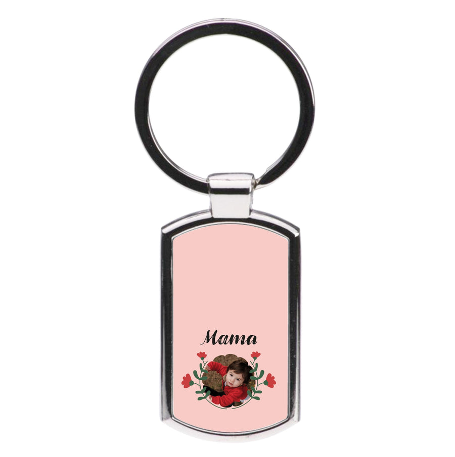 Mama Red Flowers - Personalised Mother's Day Luxury Keyring