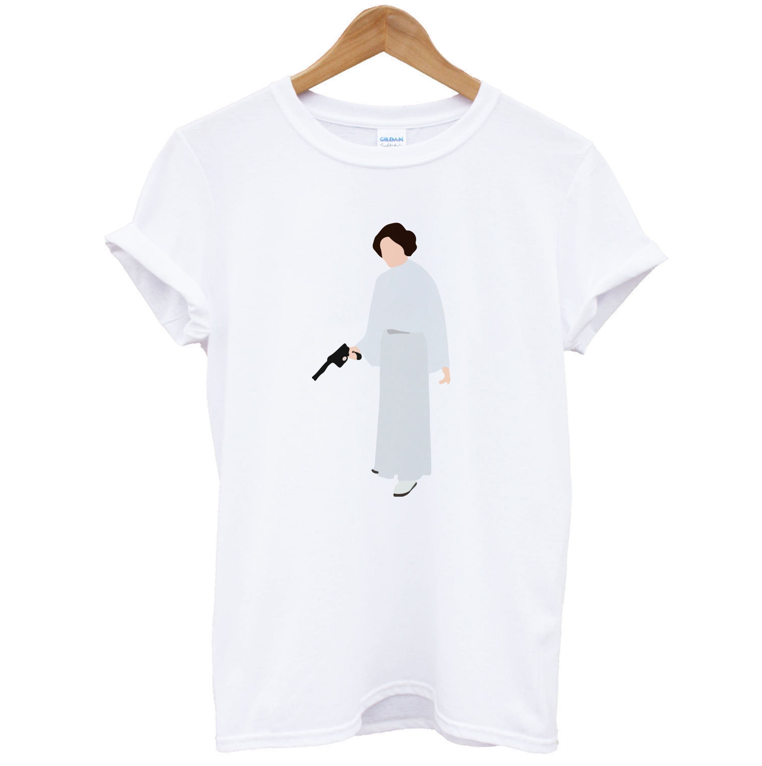 Leia Faceless With Gun T-Shirt