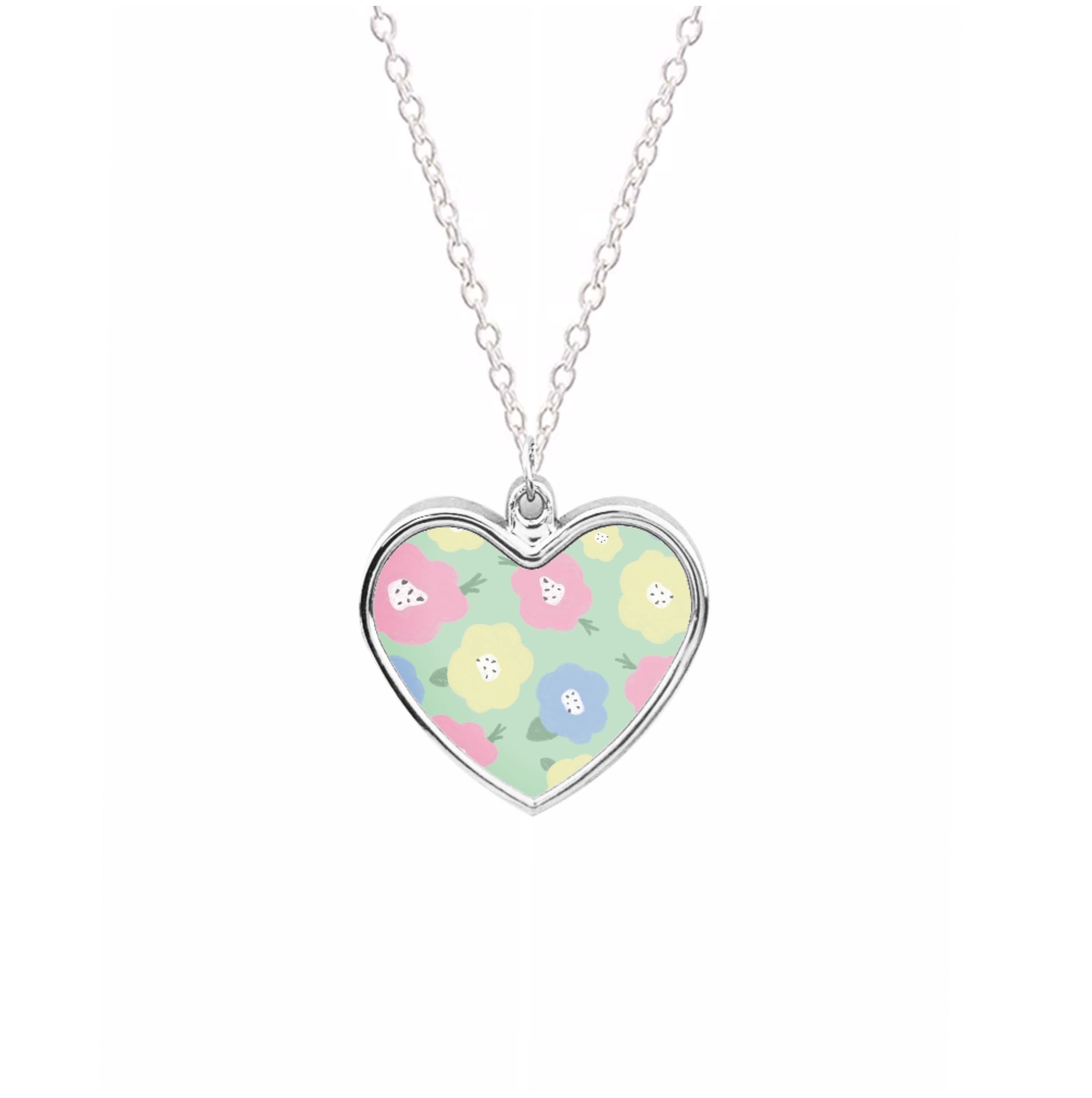 Painted Flowers - Floral Patterns Necklace