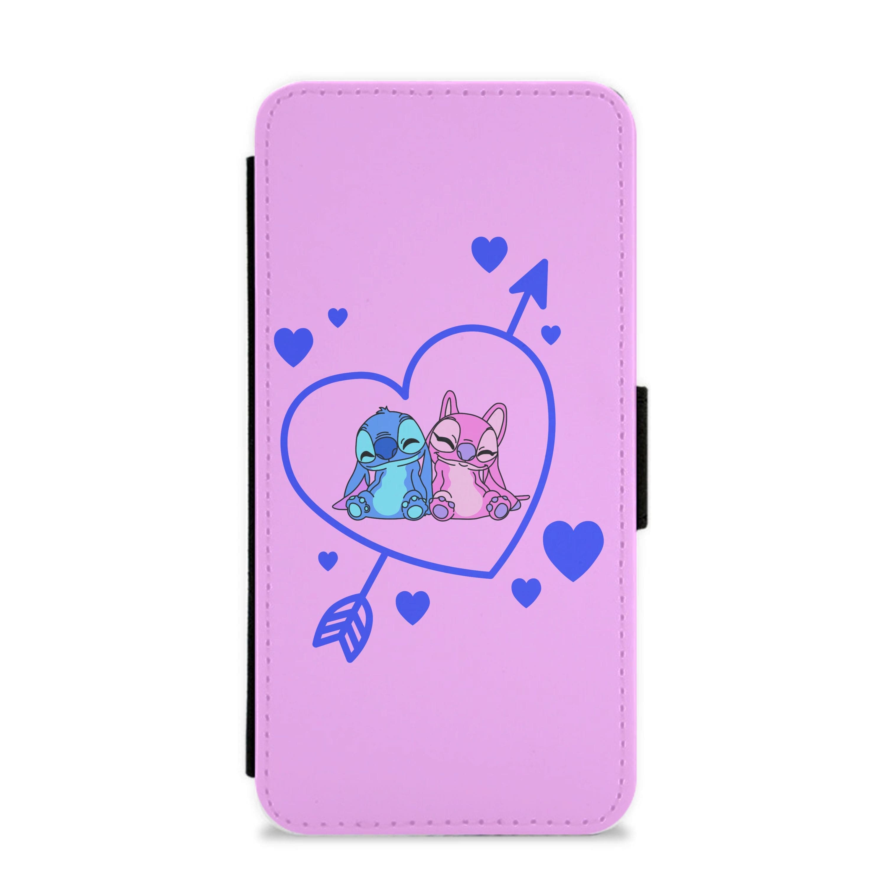 Arrow Heart - Pink Alien Flip / Wallet Phone Case