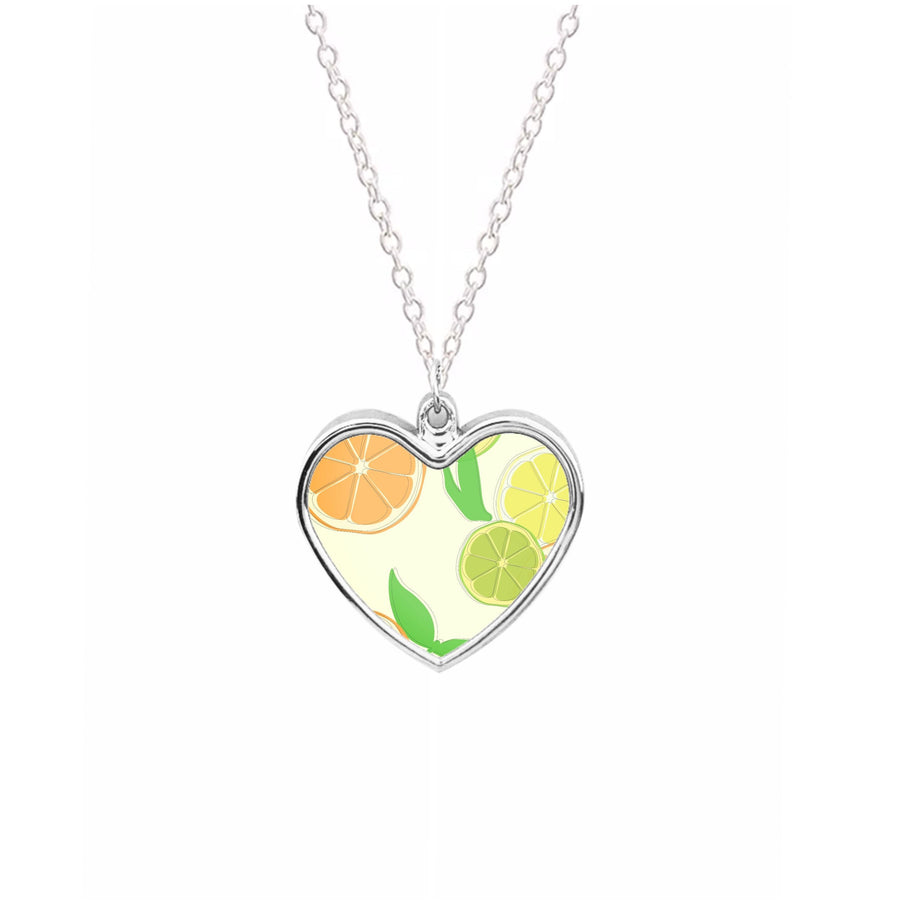 Oranges, Leomns And Limes - Fruit Patterns Necklace