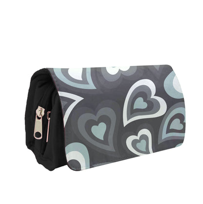 Black Hearts - Trippy Patterns Pencil Case