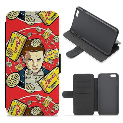 Eleven and Waffles - Stranger Things Flip / Wallet Phone Case - Fun Cases