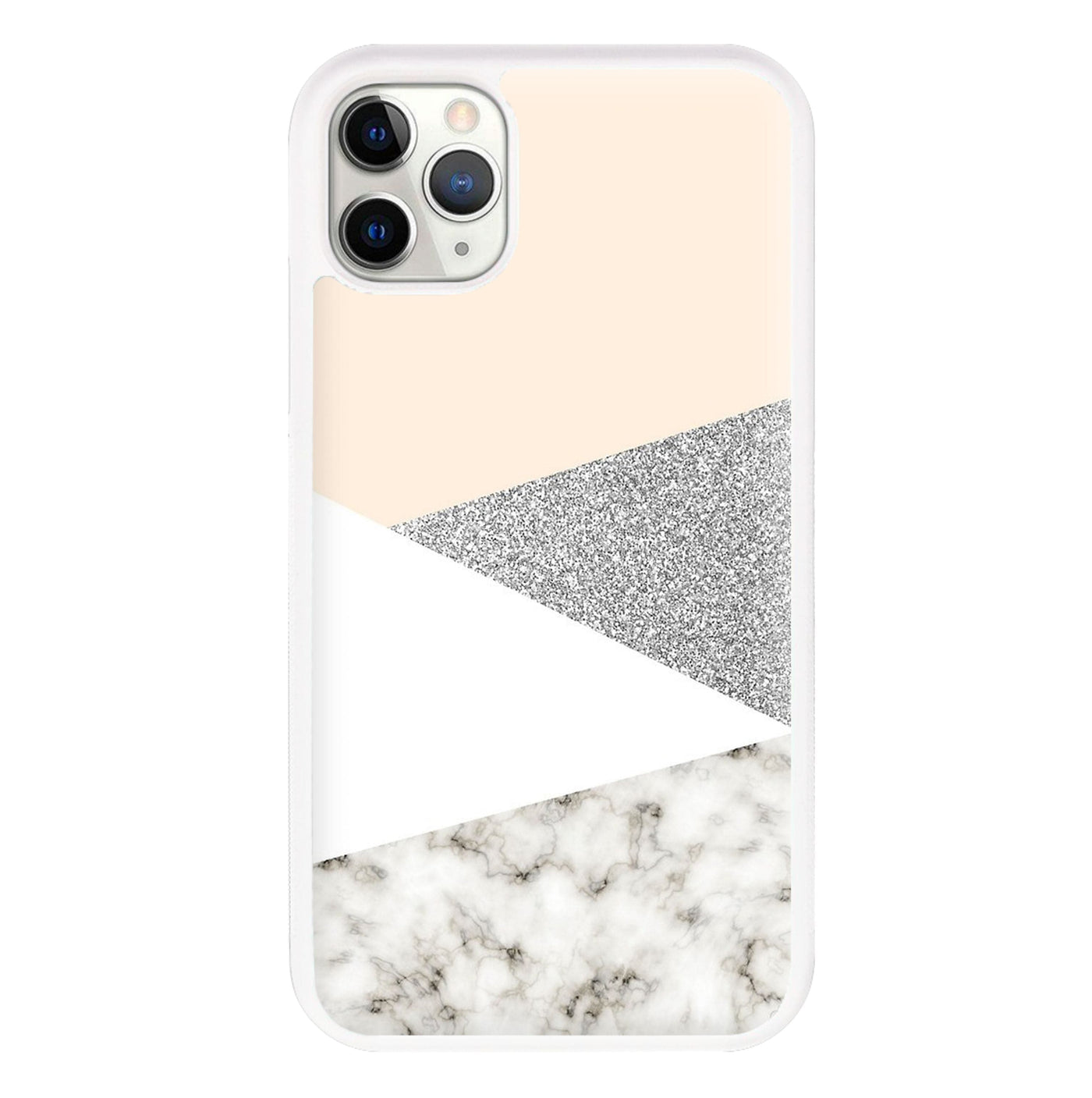 Abstract Marble and Silver Pattern Phone Case