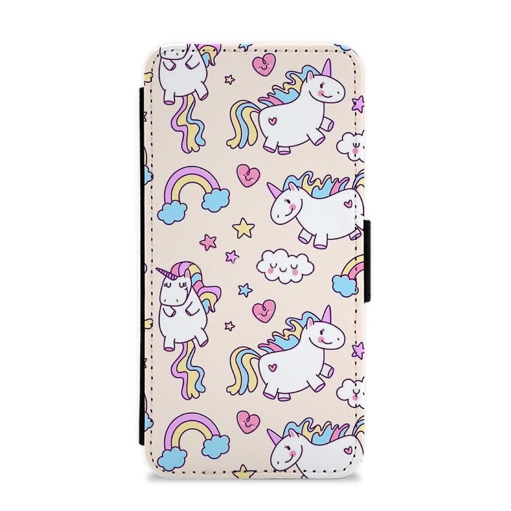 Cute Unicorn Pattern Flip / Wallet Phone Case - Fun Cases