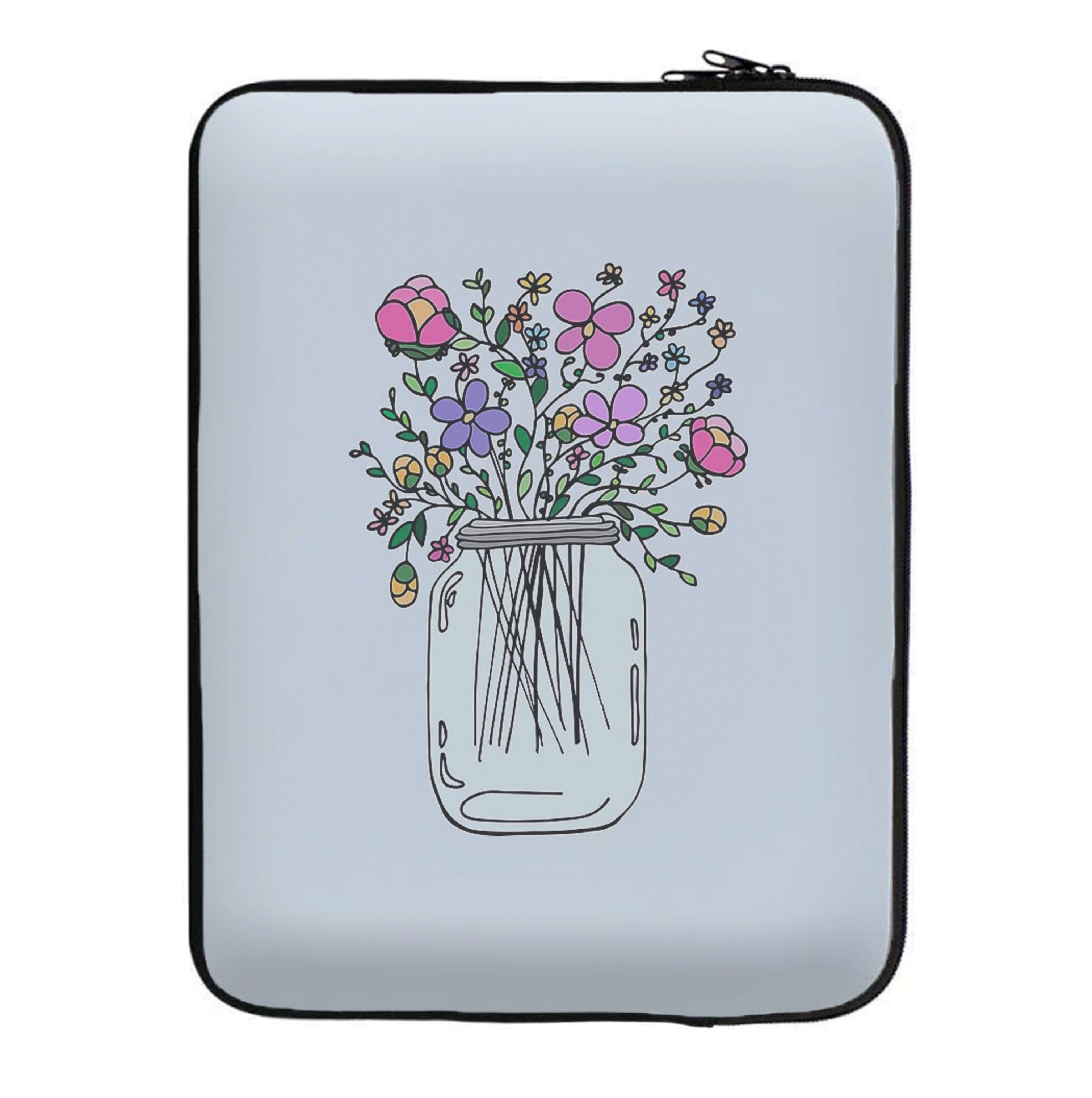 Cartoon Flower Jar Laptop Sleeve