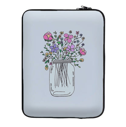 Cartoon Flower Jar Laptop Sleeve