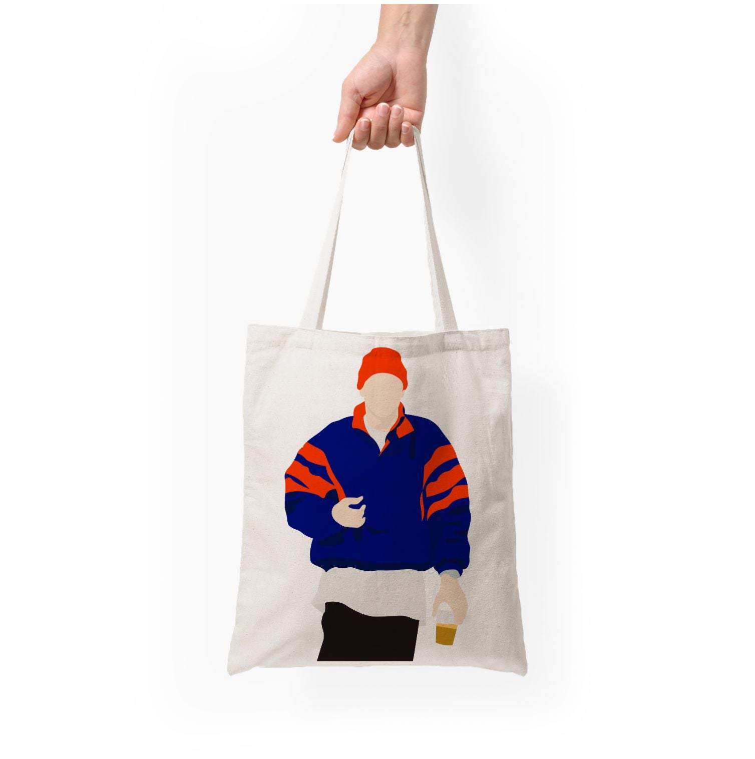 Orange Beanie Tote Bag