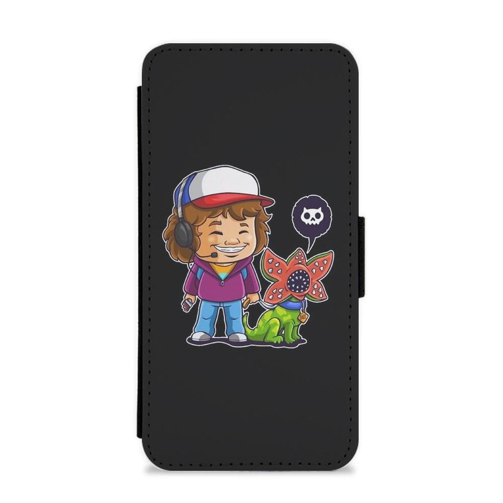 Dustin and The Demogorgon - Stranger Things Flip / Wallet Phone Case - Fun Cases