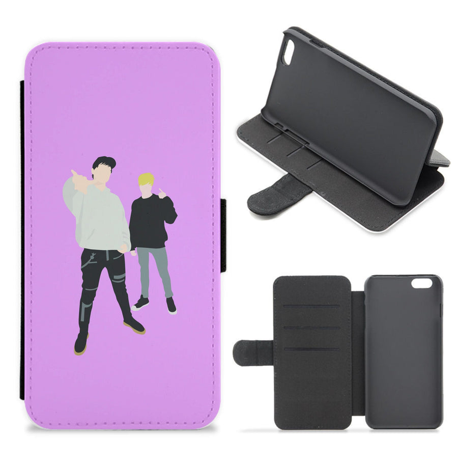 Standing - Sam And Colby Flip / Wallet Phone Case