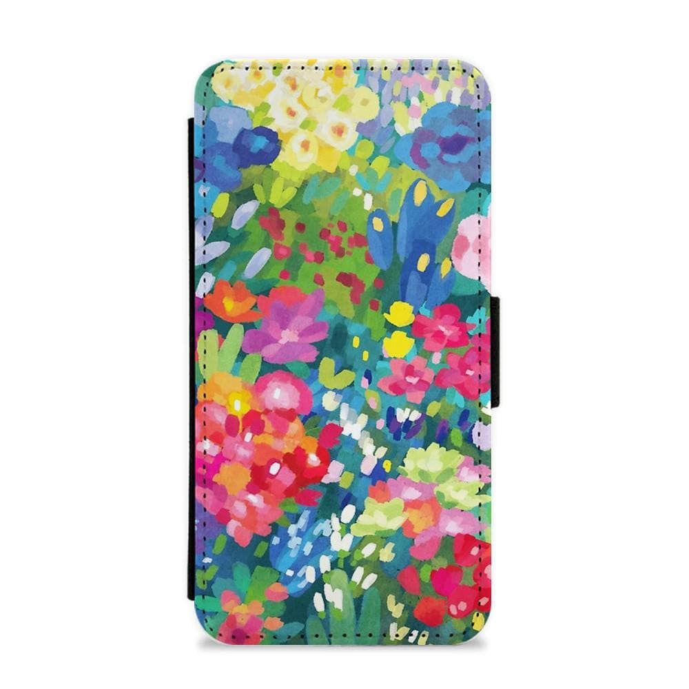 Colourful Floral Pattern Flip / Wallet Phone Case - Fun Cases