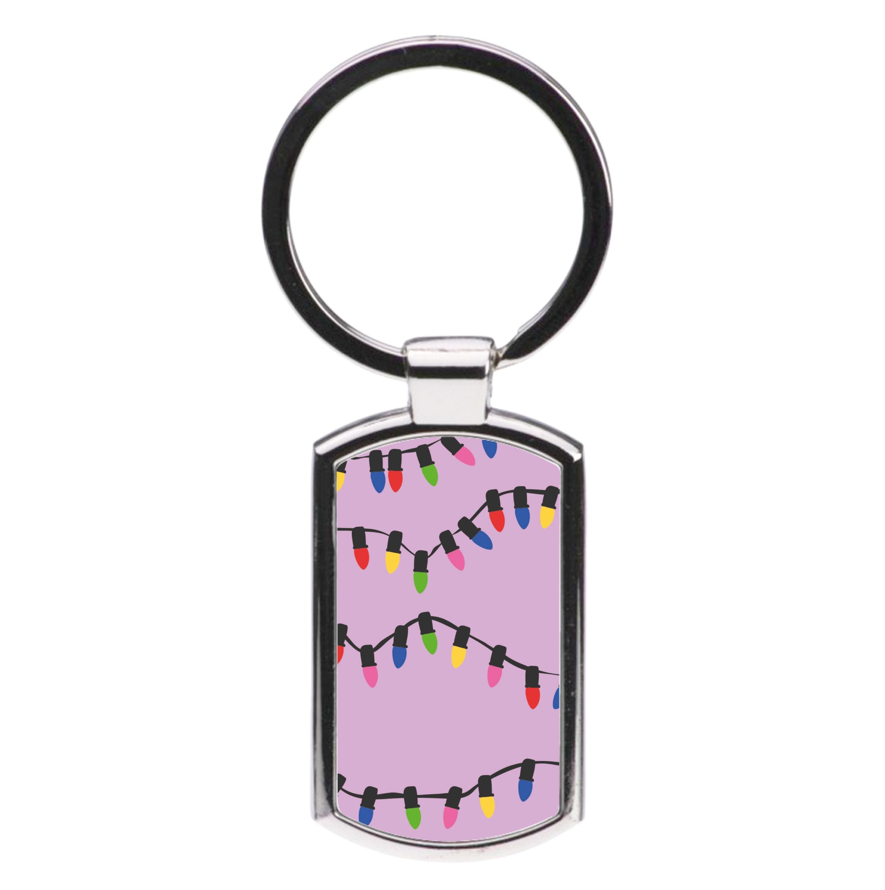 Pink Lights - Christmas Patterns Luxury Keyring